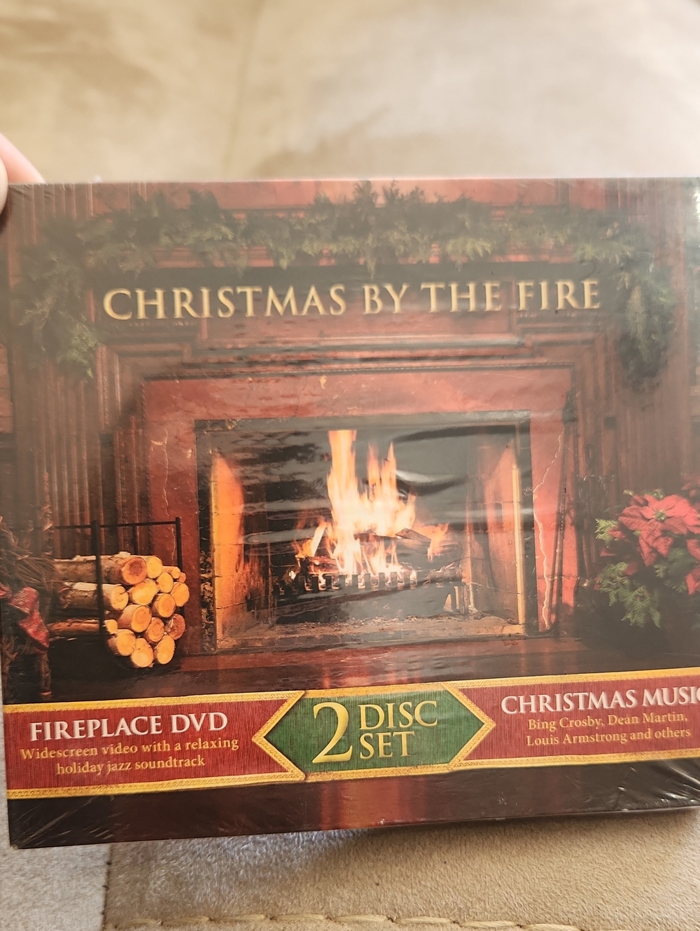 Christmas by the Fire Fireplace CD and DVD - Holiday Ambiance